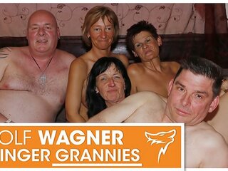 Horký houpá strana s ošklivý babičky a grandpas! wolf wagner