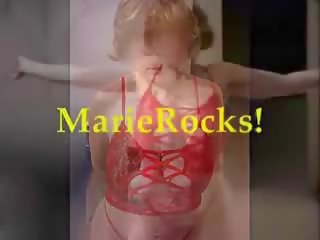 MarieRocks 50 Plus MILF Dancing in Red Slingshot Bikini