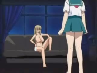 Mother does lesbian dirty movie with teenager in anime